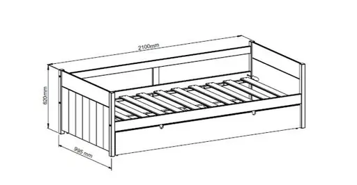 Kojenbett - Liegeflächen ca. 90x200 cm, Weiß