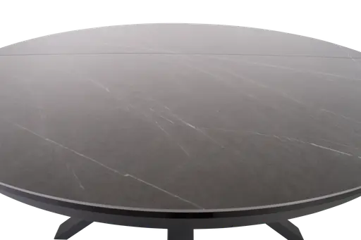 Esstisch MAIJA - ausziehbar, D ca. 120 cm, Keramik, Grau