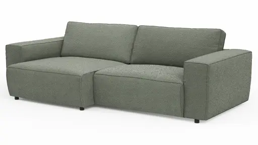Sofa Lilaia - 1,5-Sitzer XL Tief mit 1,5-Sitzer XL, Stoff, Olivgrün