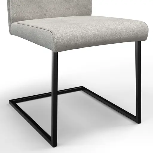 Freischwinger Floriana - Stoff, Hellgrau