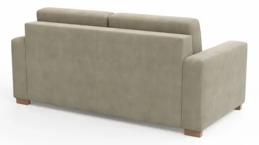 Sofa Lakeville 1 - 2-Sitzer inkl. Schlaffunktion, Gestell Schwarz, Stoff, Beige