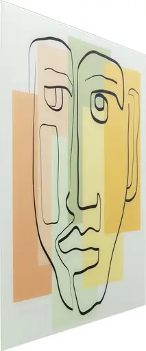 Glasbild - LB ca. 100x100 cm, Pastell