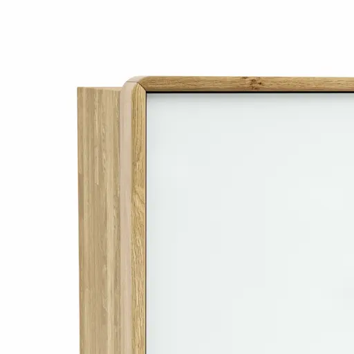 Drehtürenschrank New Jersey - inkl. Passepartout, B. ca. 239 cm, Weißglas matt, mit Bauchbinde