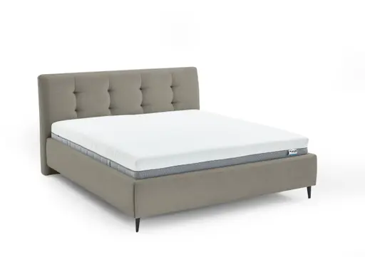 Polsterbett - Líegefläche ca. 180x200 cm, Stoff, Mandel