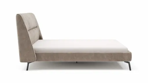 Bett Alvito - Liegefläche ca. 180x200 cm, Stoff, Beige