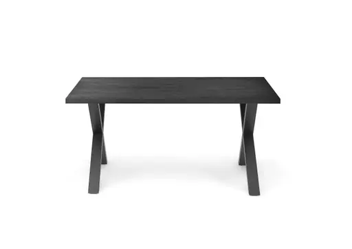 Esstisch - LB ca. 140x90 cm, Schwarzstahl, Schwarz