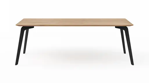 Esstisch Phoenix - LB ca. 220x100cm, Eiche geölt mit Epoxidharz dunkel