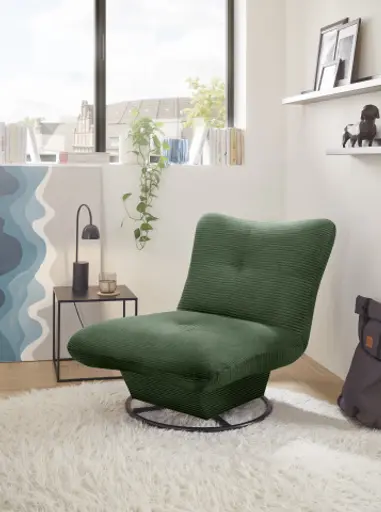 Drehsessel - Stoff, Dunkelgrün