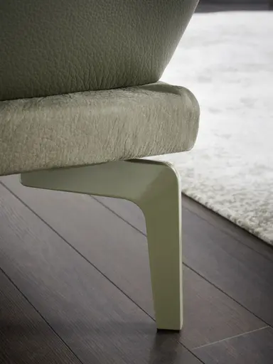 Sofa Amadena - 2,5-Sitzer inkl. Kopfteil verstellbar, Leder, Olive