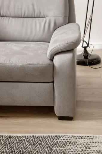 Ecksofa - 3-Sitzer mit Ecke rechts, Stoff, Grau