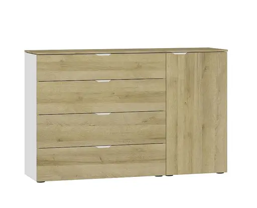 Kommode JOIN IT- Eiche Dekor, Weiß