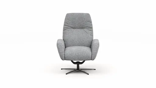 Einzelsessel Terni - Relaxfunktion, Sternfuss, Stoff, Hellblau