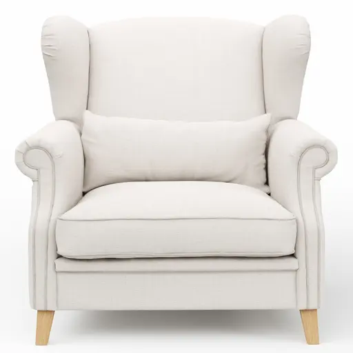 Sessel Mapleton - Stoff, Creme