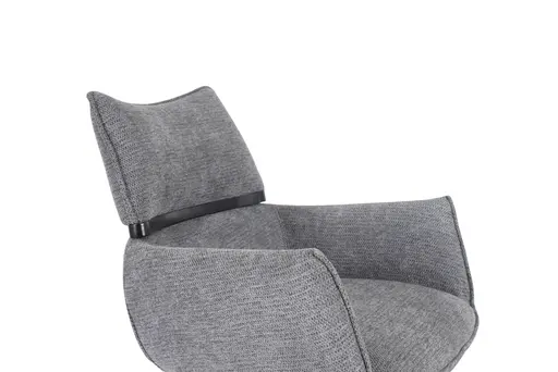 Armlehnstuhl MARJA - drehbar, Stoff, Grau