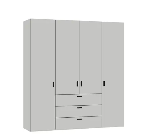 Drehtürenschrank JOIN IT- B ca. 202 cm, Hellgrau