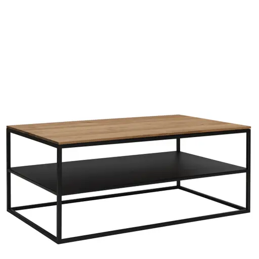 Couchtisch Kai - mit Ablage, LBH ca. 100x60x42 cm, Asteiche massiv