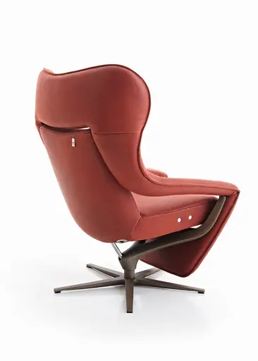 Sessel - Relaxfunktion motorisch, Leder Rot