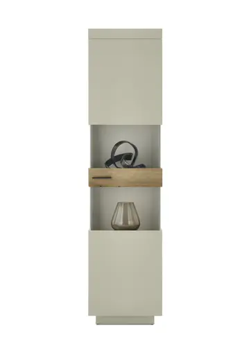 Vitrine - mit Beleuchtung, B ca. 50 cm, Kaschmir, Coast Evoke Eiche Nachbildung