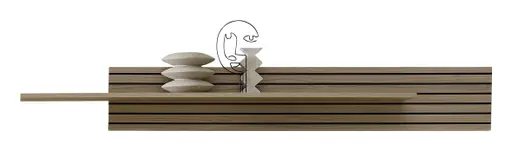 Wandboard - B ca. 160 cm, Riva Eiche Nachbildung