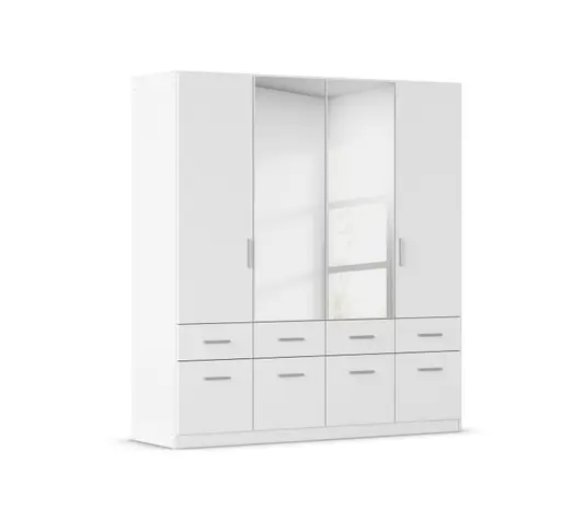 Drehtürenschrank REXY MATT- B ca. 181 cm, Weiß
