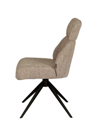 Stuhl MILILANI - drehbar, Stoff, Taupe