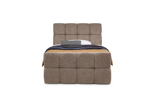 Boxspringbett SANDRIN R- Liegefläche ca. 140x200 cm, Stoff, Rose, inkl. Stauraum und Fußteil