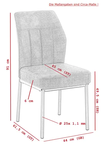 Stuhl - Microfaser, Vintage Anthrazit