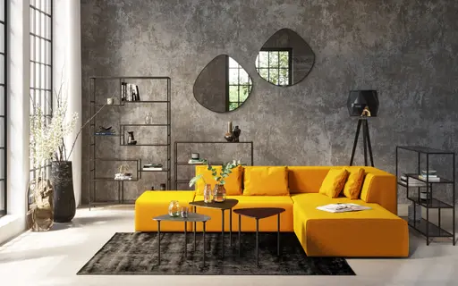 Wandspiegel- LB  ca. 71x70 cm, Spiegel, Stahl, pulverbeschichtet