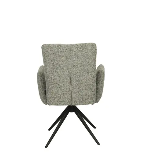 Armlehnstuhl MYLENE - drehbar, Stoff, Schlamm