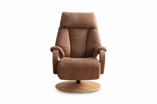 Sessel - Größe XS, Relaxfunktion, Stoff, Braun