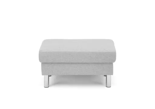 Hocker COOL - BL. ca. 70x70, mit Stauraum, Stoff, Hellgrau