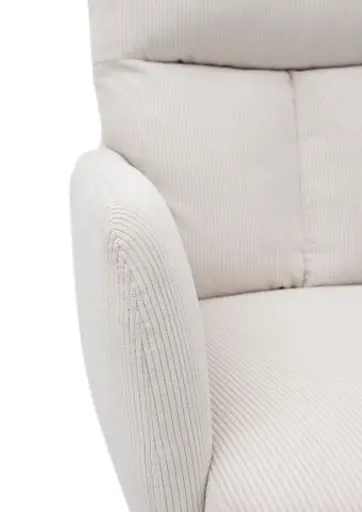 Armlehnstuhl - drehbar, Cord, Hellbeige
