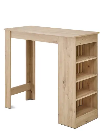 Bartisch - LB ca. 115x50 cm, Artisan Eiche Nachbildung, Schwarz