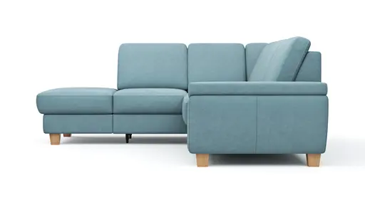 Ecksofa Sommerville - Ecke links mit 2,5-Sitzer, Stoff, Hellblau