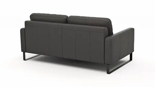 Sofa Enna - 3-Sitzer, Leder, Anthrazit