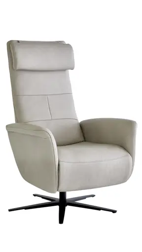 Relaxsessel Rafaela 2.0 - Kopfteil, Rückenlehne und Fußteil verstellbar, Leder, Champagner