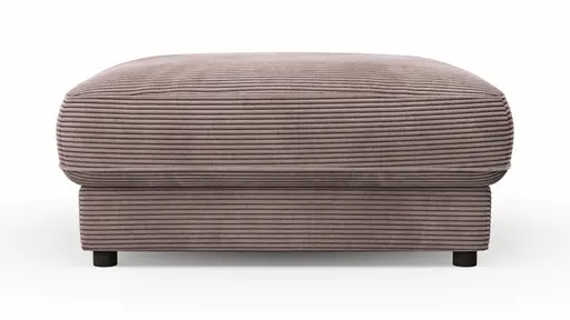 Hocker Juni - LB ca. 90x90 cm, Cord, Altrosa