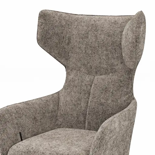 Sessel Noto Relax II - Rückenlehne verstellbar, Stoff, Graubraun