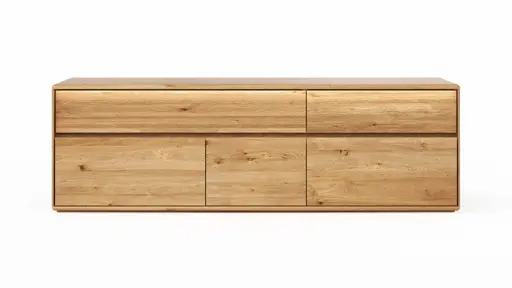 Mediaboard Hillsboro - inkl. Beleuchtung, Wildeiche natur, geölt