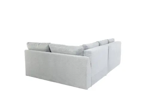 Ecksofa JANIS - 2,5-Sitzer, Ecke rechts inkl. Schlaffunktion , Stoff, Hellgrau