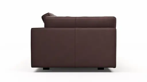 Sofa Aprino 3 - 3,5-Sitzer L, Dickleder, Dunkelbraun, Armlehne Kissen