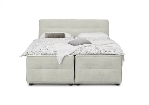 Boxspringbett- Liegefläche ca. 180x200 cm, Stoff, Beige