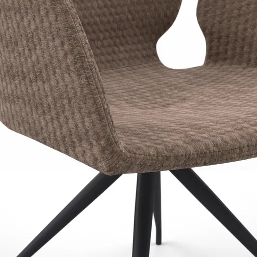 Armlehnstuhl Saltino - Stoff, Taupe