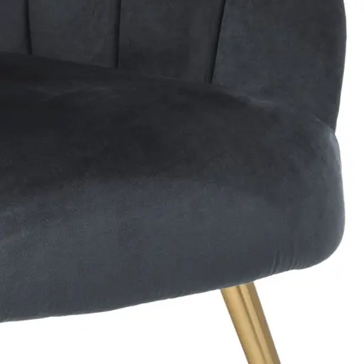 Stuhl - Samt, Dunkelgrau