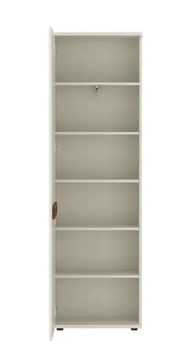 Garderobenschrank - B ca. 60 cm, Kaschmir, Nussbaum Nachbildung