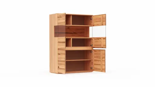 Highboard Hillsboro - Buche/Kernbuche natur, geölt