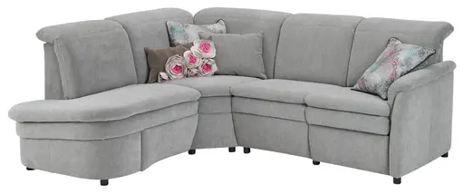 Ecksofa - Ecke links mit 2-Sitzer, Stoff, Taupe