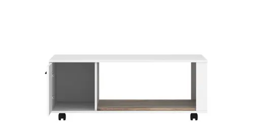 Couchtisch - LB ca. 115x67 cm, Alpinweiß, Viking Eiche Nachbildung