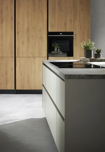 Inselküche 51.230 CO 5 525, Kaschmirbraun matt 