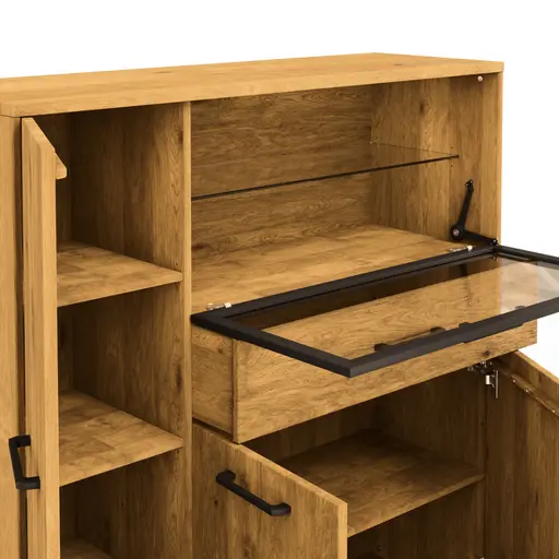 Highboard Savannah - Wildeiche massiv, natur geölt